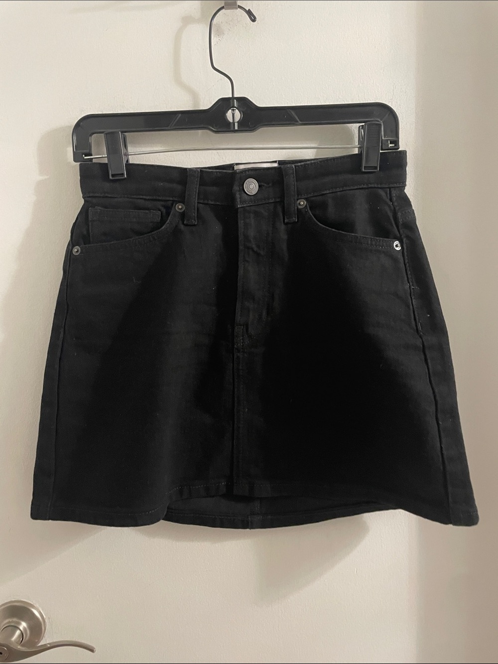 Reformation size 26 Black Cotton Tencel
Lydia High Rise Denim Mini Skirt